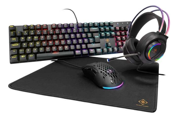 Buy DELTACO GAMING Mechanical RGB 4-in-1 Gaming kit, Red switches, bla