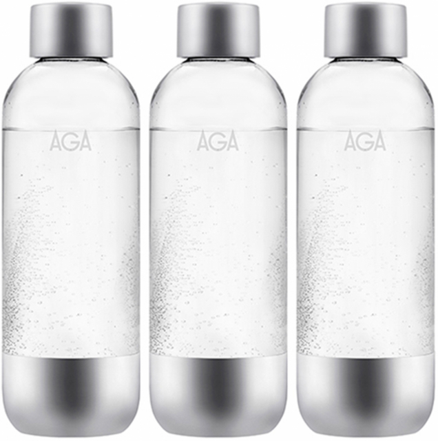 3-pack AGA AQVIA Steel 1L, PET bottle