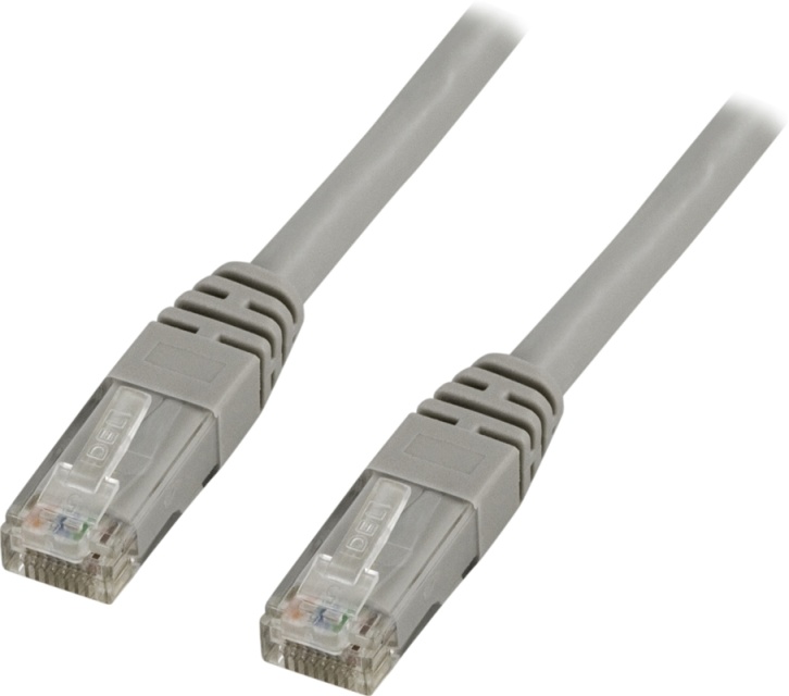 DELTACO U/UTP Cat5e patchkabel 0,3m, grå