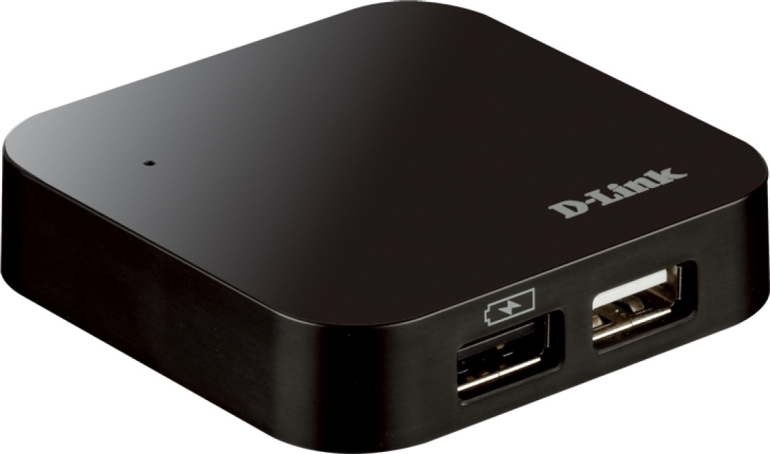 D-Link USB 2.0 Hub 4 portar, med nätadapter