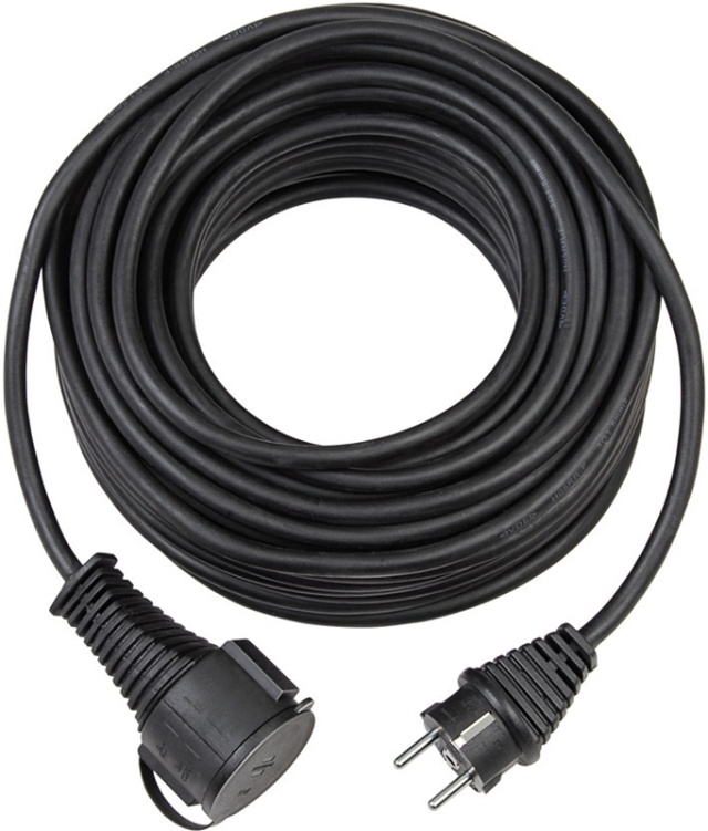 Brennenstuhl jordad förlängningskabel, CEE 7/7 - CEE 7/4, 5m, sv