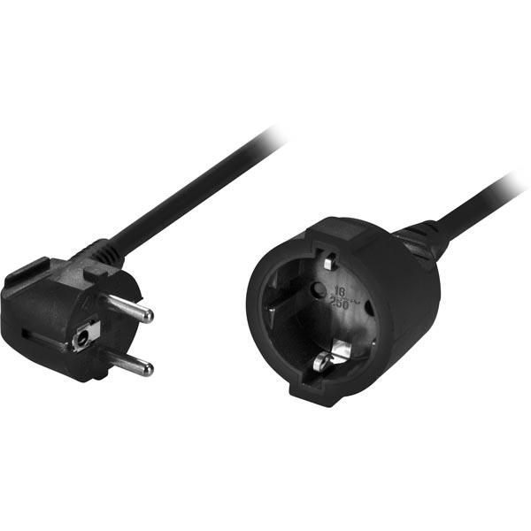 DELTACO förlängningskabel CEE 7/7 hane till CEE 7/4(Schuko) hona, 5