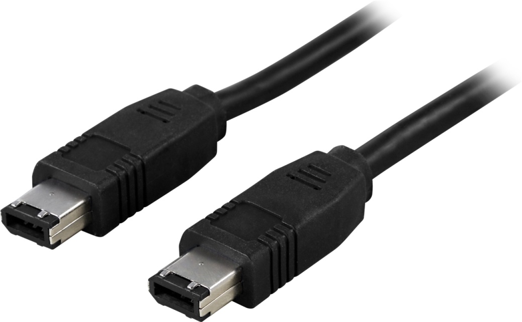 DELTACO Firewire cable 6-pin male - male, 2m (FW-2)