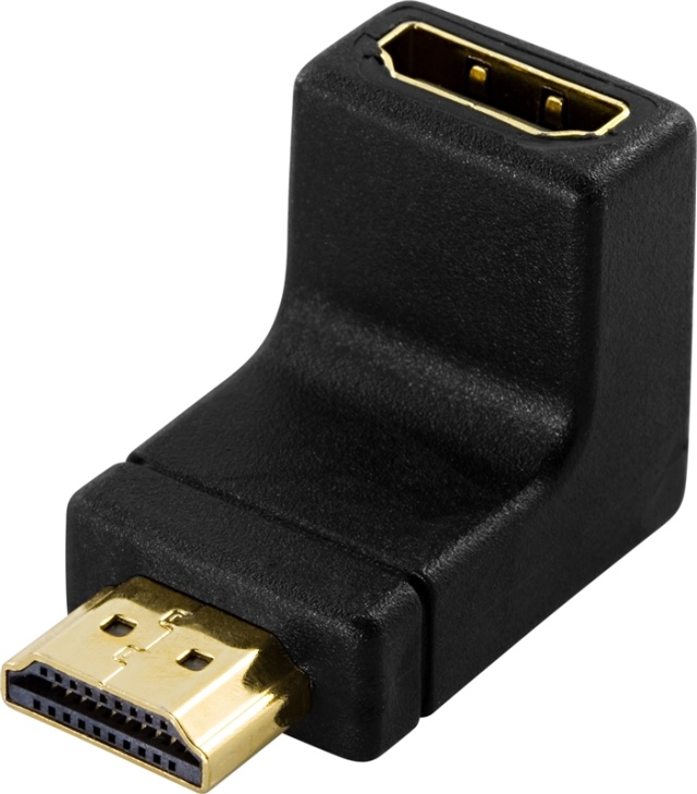 DeLOCK HDMI-adapter, 19-pin ha till ho, vinklad