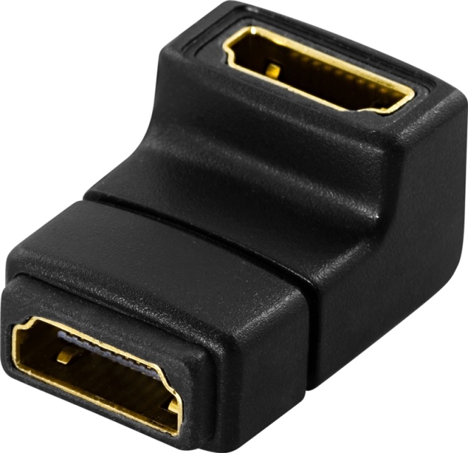DeLOCK HDMI adapter, 19-pin ho to ho, angled (65075)