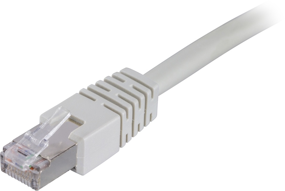 DELTACO F/UTP Cat6 patchkabel, LSZH, 0.3m, grå