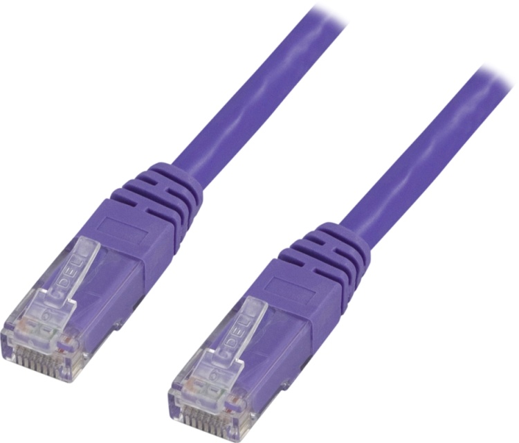 DELTACO U/UTP Cat6 patchkabel 10m, lila