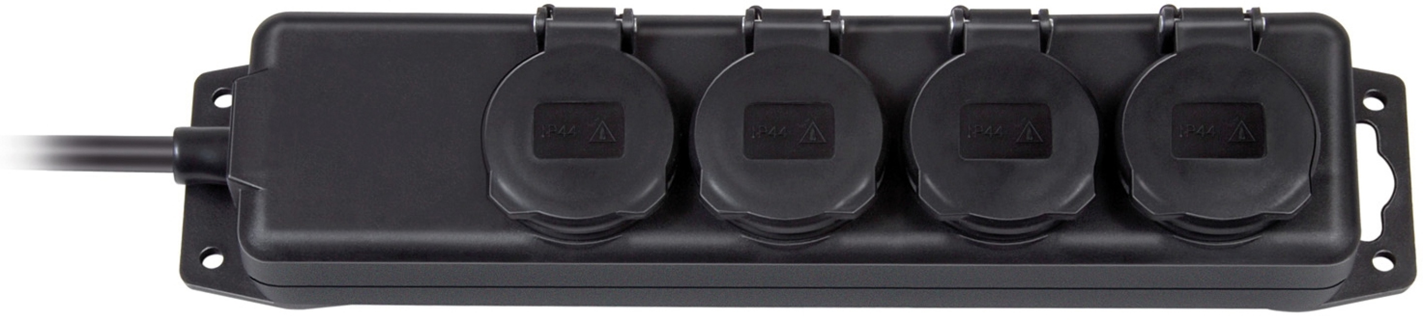 Brennenstuhl grenuttag 4xCEE 7/4, 1xCEE 7/7, IP 44, 2m kabel, svart