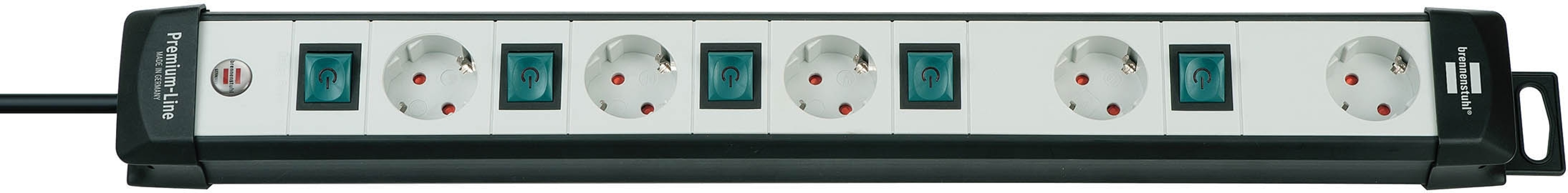 Brennenstuhl Premium Line Technics, grenuttag, 5xCEE 7/4, 1xCEE 7/7, s