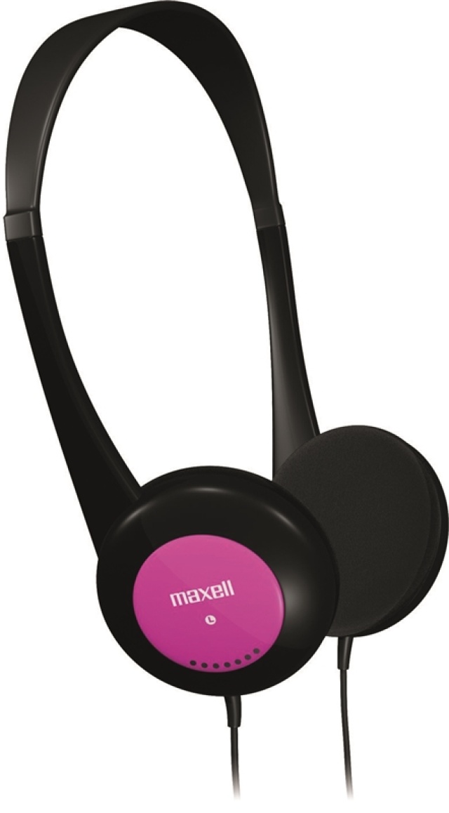 Maxell Kids Headphones, hörlurar för barn, kontrollerad volym, rosa