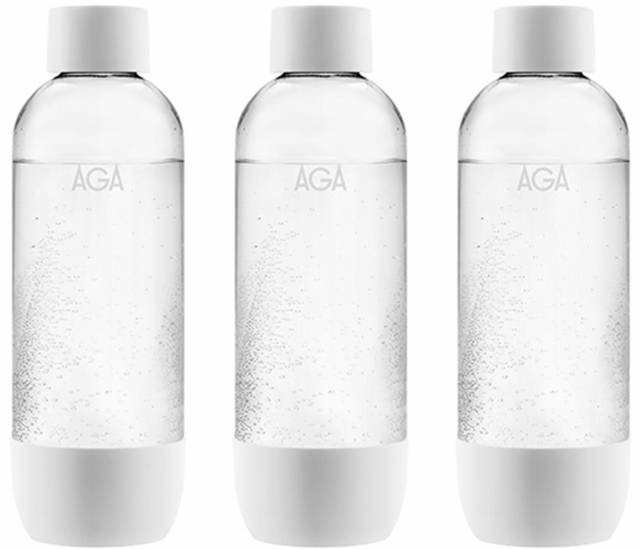 3-pack AGA AQVIA PET bottle, 1L (White)