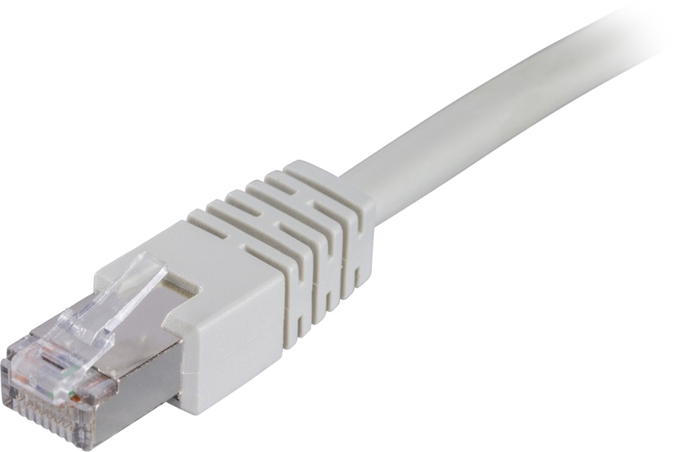 DELTACO F/UTP Cat6 patchkabel, LSZH, 0,7m, grå