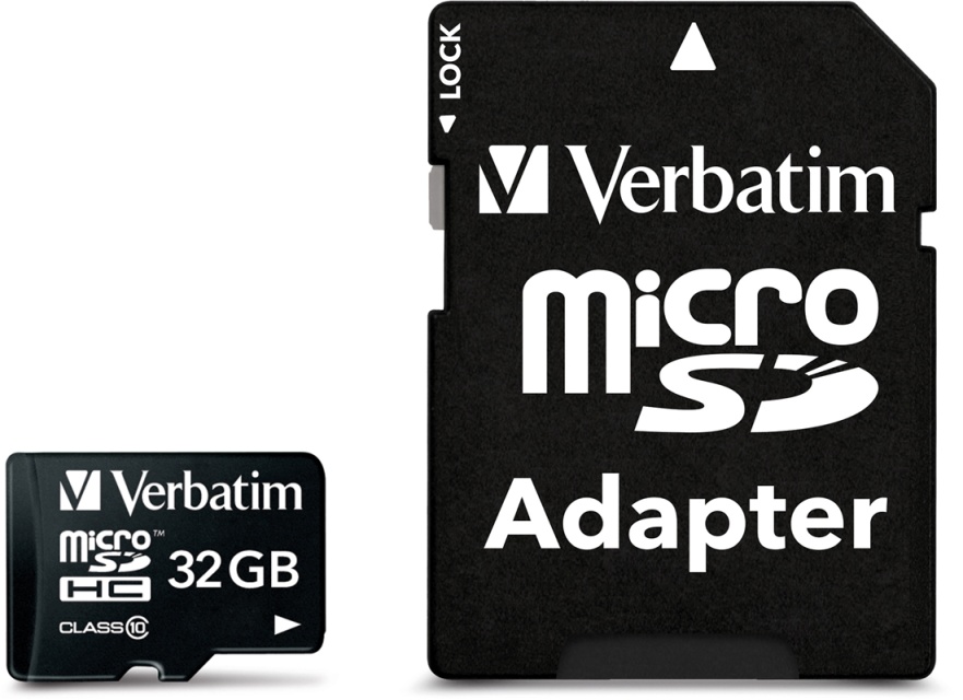 Verbatim microSDHC, 32GB,  Class 10, inkl adapter