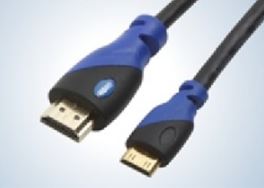 <p><span>HDMI cable with HDMI Mini connector for connecting two devices.</span></p><p><span>- HDMI High Speed with Ethernet</span><br /><span>- Gold-plated connectors</span><br /><span>- Pure copper conductors</span><br /><span>- 4K, Ultra HD</span><br />