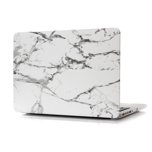"Hard plastic case for MacBook Air 13.3"" A1466/1369 Marble (White)"