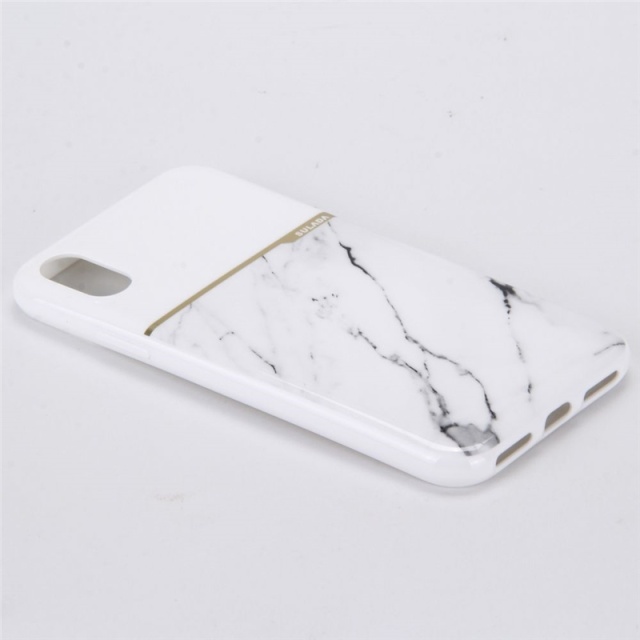 Soft TPU case for iPhone X/XS, White Marble