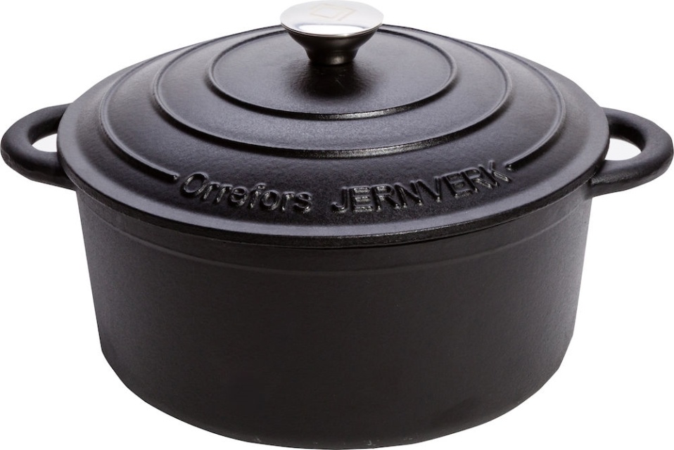Orrefors Jernverk cast iron pot, 5 liters, black