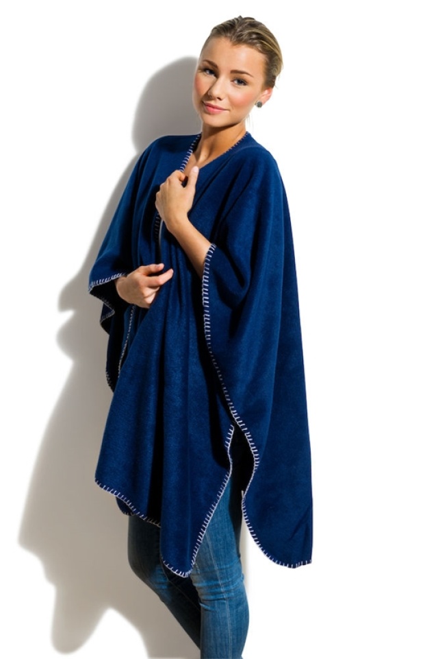 Nightingale Fleece Poncho, Navy