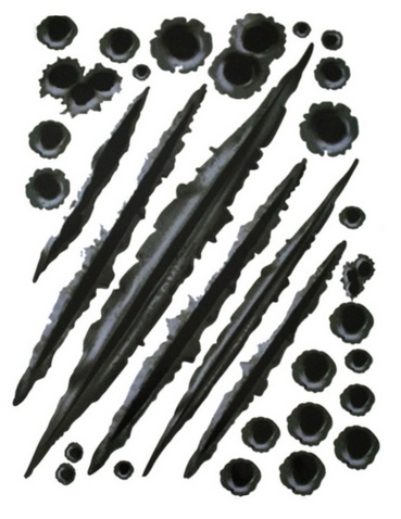 Tough stickers for Car/Motorcycle - Bullet holes and scratch marks