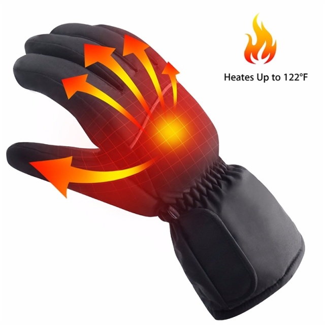 Battery-powered warming gloves for touch screens