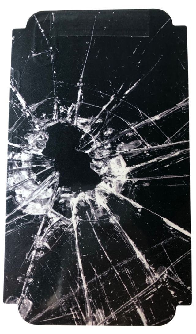 Skin for Iphone X/XS Smashed glass - Black