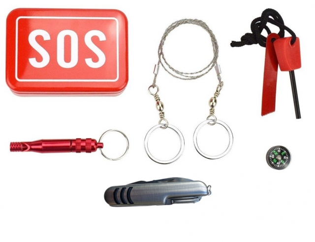 Survival kit in compact box - Red
