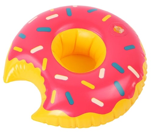 Inflatable Cup Holder - Strawberry Donut