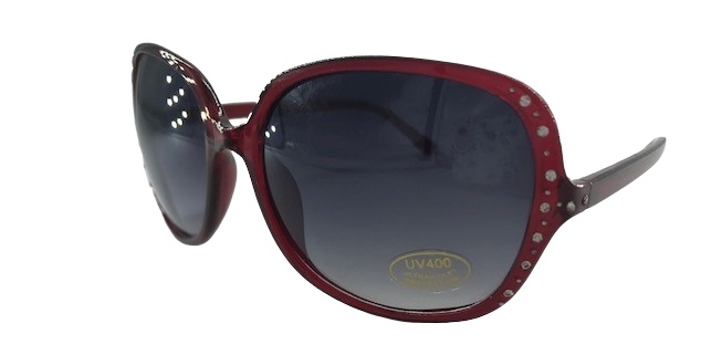 Sunglasses, UV Protection, Red, Rhinestones