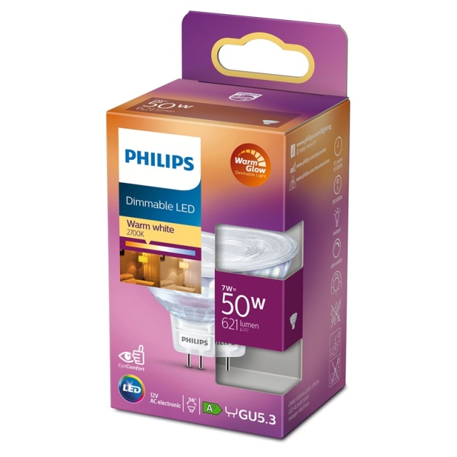 Philips LED GU5.3 Spot 50W 12V Dimbar