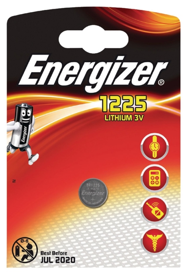 Energizer Lithium Button Cell Battery BR1225 | 3 V | 1-Blister