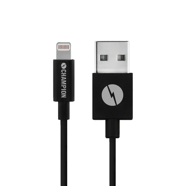 Champion USB-A to Lightning Cable 1m Black