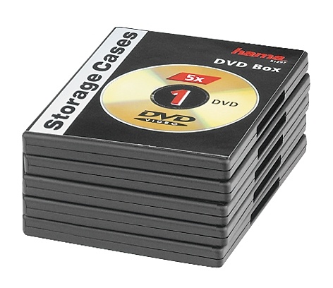 Hama ard DVD Jewel Case, pack of 5, black