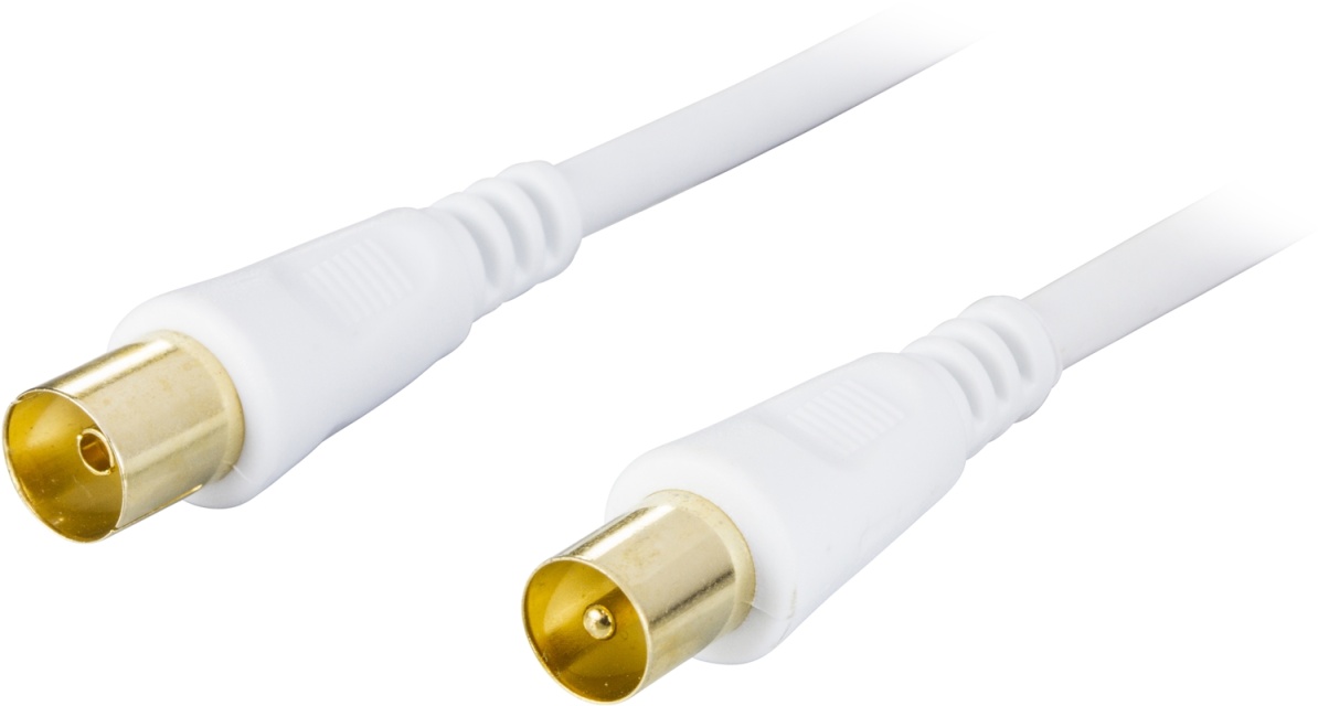 DELTACO antennkabel 100Hz 3m, ferritkärnor