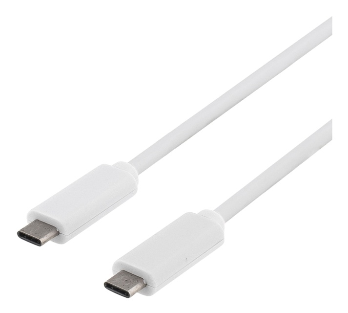 DELTACO USB 3.1 cable, Gen 1, Type C - Type C, 1m, white