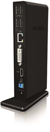 ICY BOX IB-DK2241AC, dockningsstation för bärbara datorer, USB 3.0,