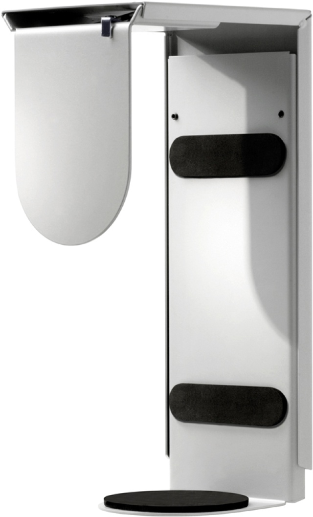 Plain, datorhållare för montering under bord, silver