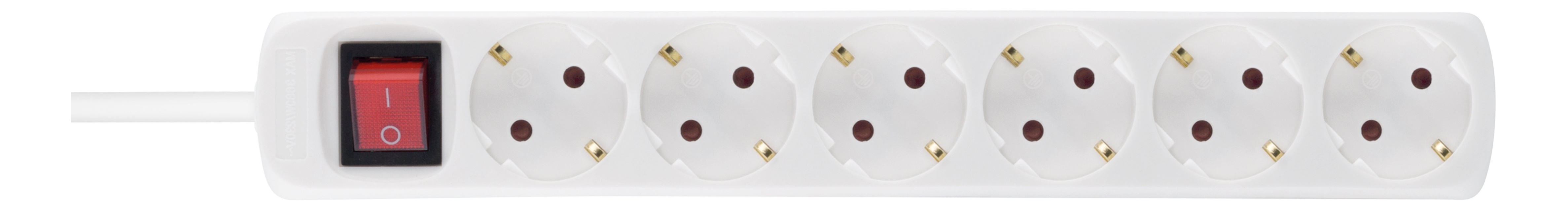 DELTACO power outlet GT-124 (White)