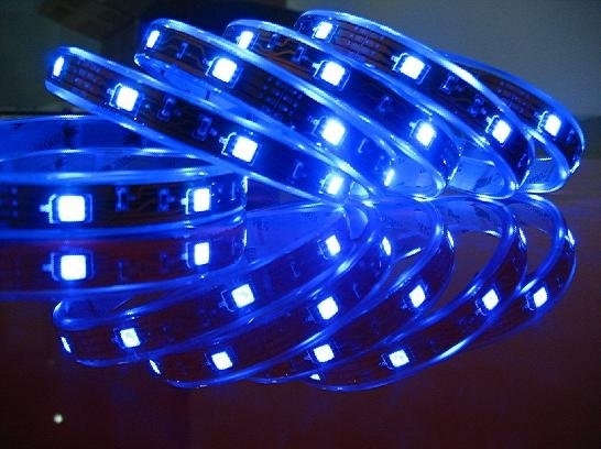 Blue LED strip with double-sided tape, SMD, 30cm