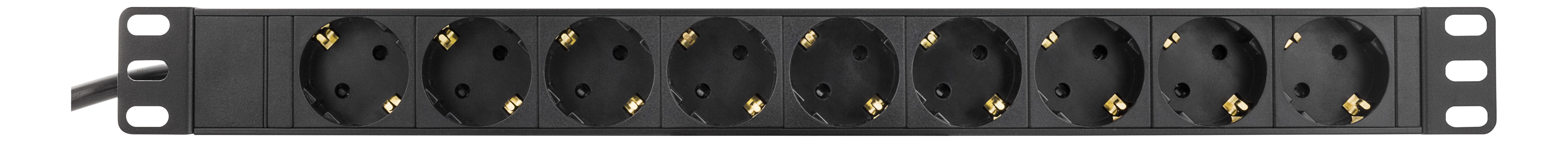 DELTACO power outlet, 9xCEE 7/4, 1xCEE 7/7, pet-protected, 3m, black