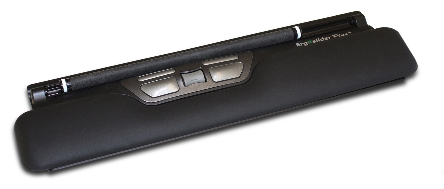 Ergoslider Plus+, built-in mouse 5 buttons+scroll, 800 DPI, USB, Black