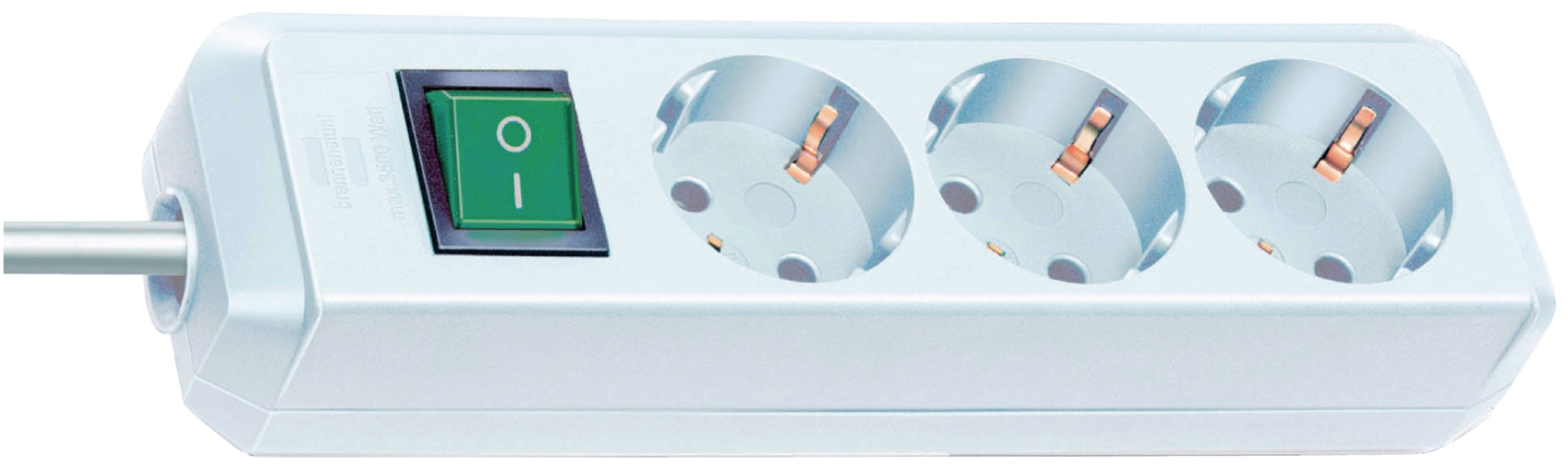 brennenstuhl Extension Socket Eco-Line 3-Way 5.00 m White - Protective Contact