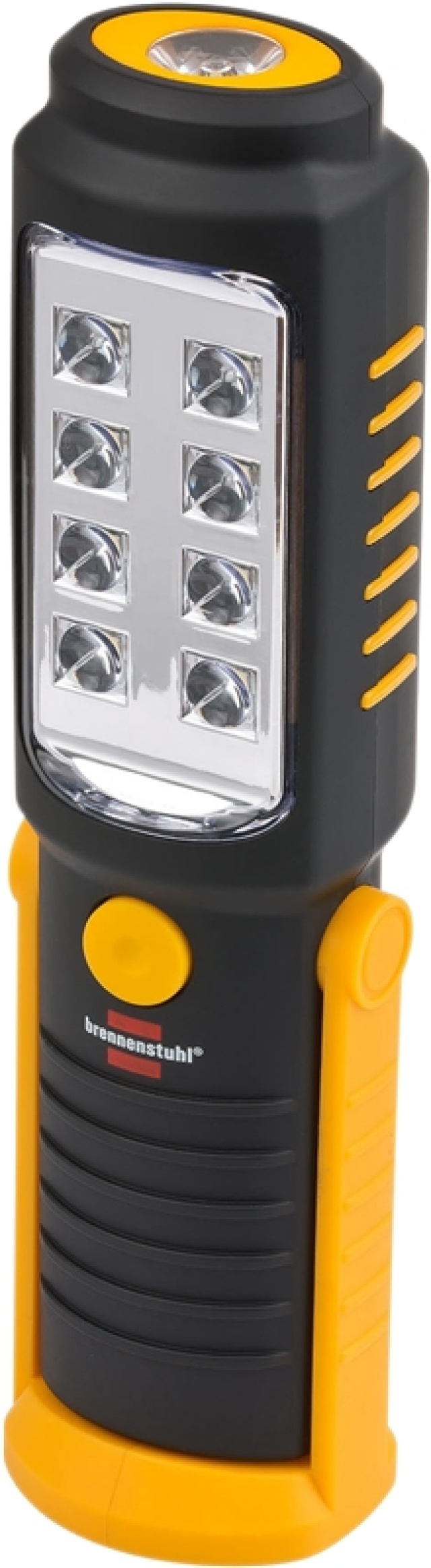brennenstuhl Portable inspection LED light with 8 + 1 bright SMD LEDs (battery operated, burn time max. 10 hours, rotatable hook, magnet)