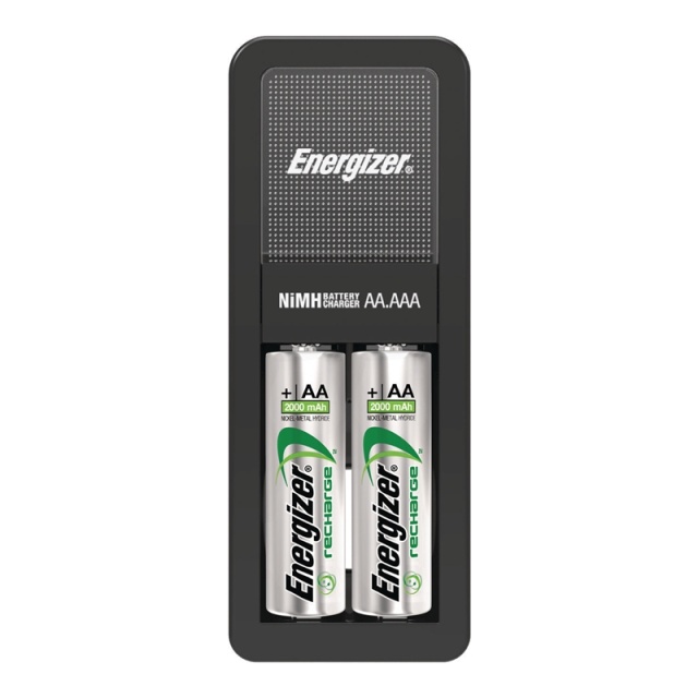 Energizer NiMH Battery Charger AA / AAA | 1.2 V DC | 2x AA/LR6 | Euro | Battery type: AA | Black