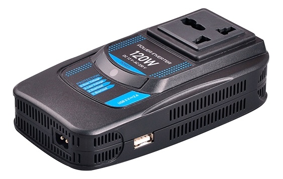 CAR120 Power Inverter, modifierad sinusvåg, 230V, 24V DC, USB 5V 2,1A,