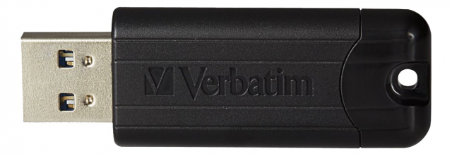 Verbatim PinStripe USB Flash drive, 16GB, USB 3.0, retractable connect