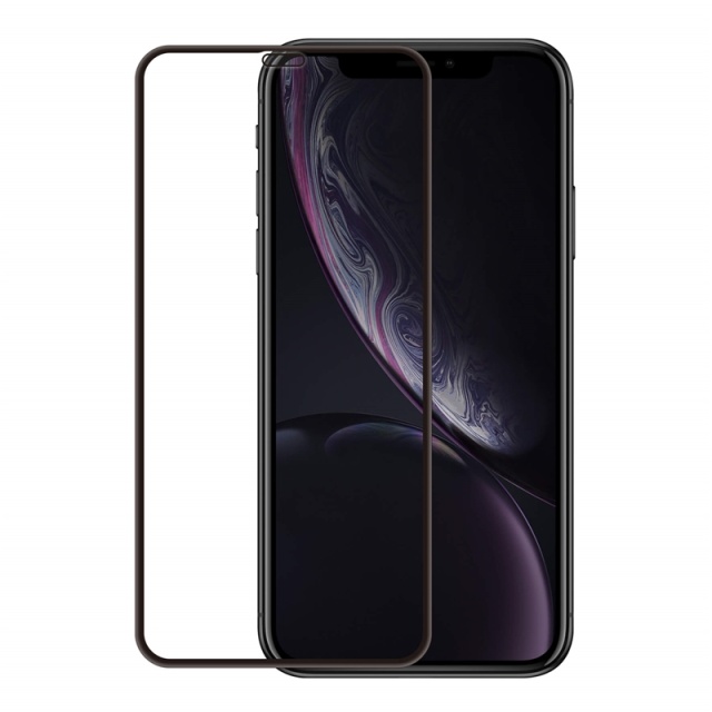 Gear Screen Protector 3D Platinum Curved Glass Black Frame - iPhone  XR / 11
