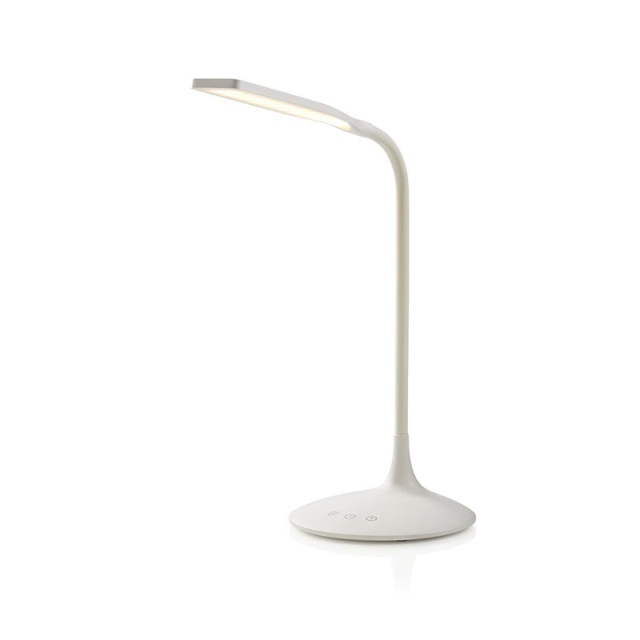 Nedis LED Desk Lamp | Dimmable | 250 lm | Rechargeable | Touch Function | White