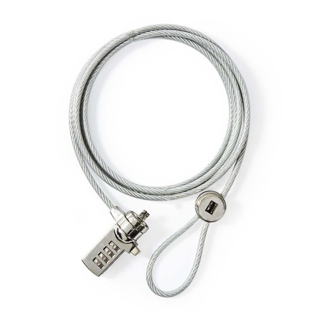 Nedis Notebook Lock | Lock type: Digit | 1.80 m | Zinc Alloy