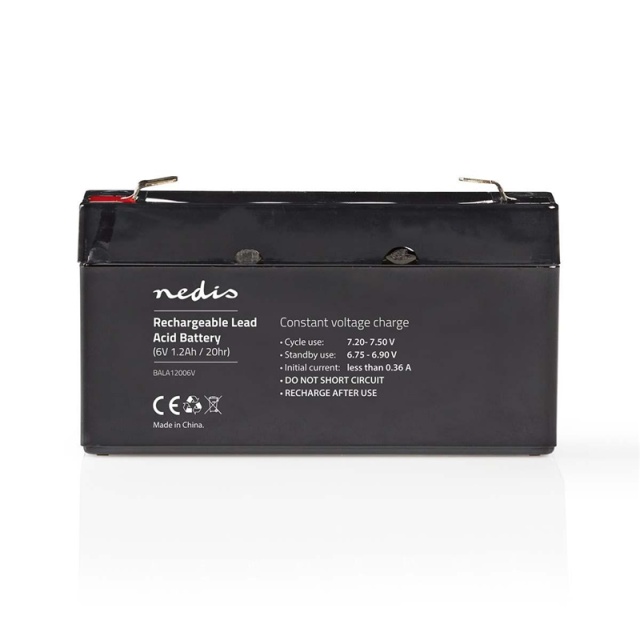 Nedis Battery | Lead-Acid | Rechargeable | 6 V | 1200 mAh