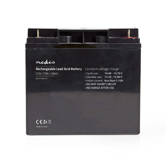 Nedis Battery | Lead-Acid | Rechargeable | 12 V | 17000 mAh